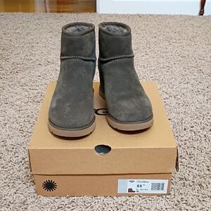 UGG Gray Suede Ankle Boots
